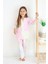 Kız Çocuk Pamuklu Düğmeli Pijama Takımı 3