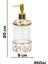 3127-1 Gold Kapaklı Porselen ve Cam Sıvı Sabunluk – Çiçek Desenli ve Şeffaf Tasarım 350 ml 3