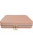 Fermuarlı Deri (Ahşap Kasalı ) Jumbo Boy Takı, Seyahat ve Mücevher Çantası,kutusu Pudra (24 x 26 cm ) 4