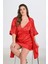 2'li Kırmızı Sabahlık Takımı Bigsize 6207 1