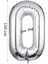 Folyo Balon O Harfi Helyum Balon 100 cm Gümüş Renk - O Harf Balon - Harf Folyo Balon - 40 Inch 1