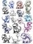 Siyah Beyaz Dinazor Sticker Set 1