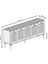 Andromeda Gold Serisi 180 cm 5 Kapaklı Mdf Konsol 180 x 80 x 40 cm 5
