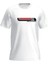 Beyaz Basklı Erkek Bisiklet Yaka T- Shirt 1