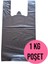 Büyük Boy 1kg Atlet Market Poşeti Siyah Poşet 30X56CM Sağlam 2