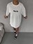 Grip&hug Unisex Bisiklet Yaka Baskılı Oversize T-Shirt - Beyaz 5
