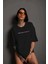 Grip&hug Unisex Bisiklet Yaka Baskılı T-Shirt - Siyah 1