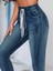 Grip&hug Kadın Belden Bağlamalı Cepli Yüksek Bel Kot Pantolon 2