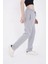 Grip&hug Oversize Boru Paça Baskılı Eşofman Pantolon - Gri 2