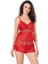 Hsyn Kırmızı Saten Babydoll Şort Takımı Akdenizpos Yeni 2