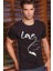 Hsyn Erkek Love Baskılı T Shirt 1037 Akdenizpos Yeni 2