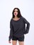Grip&hug 4215 Triko Çizgili Salaş Kazak-Antrasit-Siyah 2
