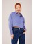 Grip&hug Crop Model Cepli ve Çizgili Mavi Gömlek 1
