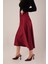 Grip&hug Çan Kesim Midi Bordo Saten Etek 2