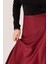 Grip&hug Çan Kesim Midi Bordo Saten Etek 4
