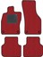 Seat Alhambra 1995-2010 Kırmızı Halı Siyah Kenar Petek Topuk 1