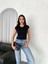 Bisiklet Yaka Slim Fit Sıfır Kol Basic Crop Kadın T-Shirt 3