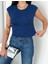 Bisiklet Yaka Slim Fit Sıfır Kol Basic Crop Kadın T-Shirt 1