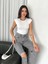 Bisiklet Yaka Slim Fit Sıfır Kol Basic Crop Kadın T-Shirt 1