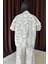 Grip&hug Mavi Leopar Desenli Ceket ve Pantolon Keten Takım 4