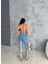 Grip&hug Diz Yırtık Varaklı Mom Kot Pantolon - Gümüş 4