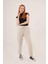 Grip&hug Cepli Belden Bağlamalı Paça Detaylı Krem Pantolon 4