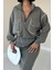Grip&hug Haki Biyeli Sweatshirt ve Etek Takım 3