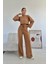 Grip&hug Camel Fitilli Bluz ve Pantolon Takım 1