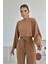 Grip&hug Camel Fitilli Bluz ve Pantolon Takım 3
