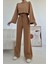 Grip&hug Camel Fitilli Bluz ve Pantolon Takım 4