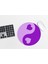 Mor Ying Yang Yuvarlak Mousepad - 20CM - Y2K 1