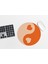 Turuncu Ying Yang Yuvarlak Mousepad - 20CM - Y2K 1