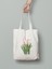 Pembe Lale Desenli Bez Çanta 35X40CM - Tote Bag- Çiçek Desenli Çanta 1