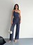 Grip&hug Asimetrik Crop Pantalon Ikili Takım - Lacivert 3