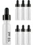 10 ml Metal Kapaklı Damlalık Dropper Şişesi Serum 10 cc Cam Şişe 6 Adet (Siyah Kapak, Şeffaf) 1
