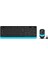 A4 Tech FG1010 Kablosuz Q Trk Optic Mouse Siyah/mavi Multimedya Klavye - Mouse Set 1
