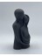 LPTOA05 Beton El Yapımı Özel Tasarım Sarılan Sevgililer Biblo, Siyah, 22 cm x 8.5 cm 3