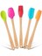 Indigo 5 Li Renkli Bambu Silikon Spatula Seti Uzun 26CM 2