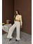 Grip&hug Bej Paçası Fırfırlı Keten Pantolon 4