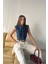 Grip&hug Mavi Yaka Detaylı Denim Crop 4