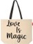 Baghashtag Love Is Magic Baskılı Kanvas Bez Çanta 1