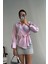 Grip&hug Çizgili Poplin Kruvaze Bağlamalı Gömlek - Pembe 4