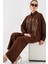 Grip&hug Desenli Tunik Pantolon Ikili Takım 6720 - Kahverengi 1