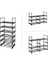 6 Katlı Ayakkabı Rafı, Metal Ayakkabı Rafı, 12-15 Çift Ayakkabı Için Ayakkabı Düzenleyici, Istiflenebilir, Koridor, Oturma Odası, Yatak Odası Için, 30 x 45 x 106 Cm, Siyah LSA23BK 2
