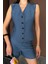 Grip&hug Tencel Yelek - Şort Takım - Indigo 4