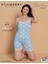 Kadın Ip Askılı Milan Kumaş Likralı Şortlu Pijama Takımı 6027 - 1 Adet 2