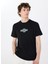 Bisiklet Yaka Desenli Siyah Erkek T-Shirt M5GI23K8HM0JBLK Gj Ss Cn Slım Suns 1