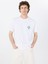Bisiklet Yaka Desenli Beyaz Erkek T-Shirt M5GI55K8FQ4G011 Gj Ss Cn Reg Palm 1