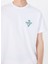 Bisiklet Yaka Desenli Beyaz Erkek T-Shirt M5GI55K8FQ4G011 Gj Ss Cn Reg Palm 4