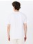 Bisiklet Yaka Desenli Beyaz Erkek T-Shirt M5GI55K8FQ4G011 Gj Ss Cn Reg Palm 5